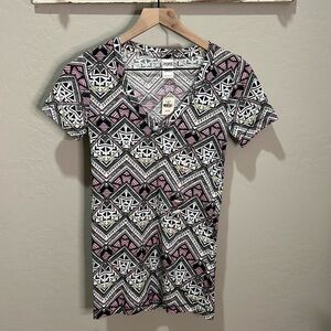 Vintage Y2K Pink VS Victoria Secret Aztec Shirt Top Aztec Print 90’s Sleepwear